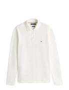 Ls Herringb Reg Polo White Tommy Hilfiger