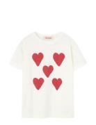 Hearts White Rooster T-Shirt Cream THE ANIMALS OBSERVATORY