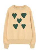 Hearts Soft Brown Bear Sweatshirt Beige THE ANIMALS OBSERVATORY