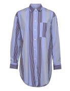 Charlene Poplin Stripe Shirt Blue WOOD WOOD