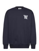 Wwnoel Aa Sweatshirt Navy WOOD WOOD