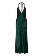 Estrella Halter Maxi Dress Green Bardot