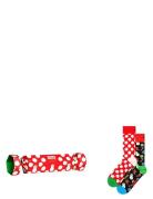 2-Pack Big Dot Snowman Socks Gift Set Red Happy Socks