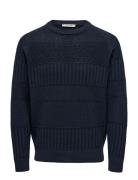 Onsalkan Reg Crew Knit Navy ONLY & SONS