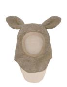 Balaclava Ears Wool Teddy Beige Huttelihut
