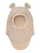 Balaclava Ears Wool Cream Huttelihut