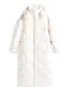 Tjw Alaska Grid Dwn Mxi Coat Ext Cream Tommy Jeans