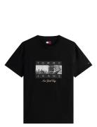 Tjm Reg Photo Flag Ss Tee Black Tommy Jeans