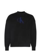 Ls Cttn Cashmere 3D Logo Crwnk S Black Calvin Klein Jeans