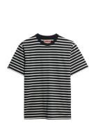 Merchant Stripe Tee Black Superdry