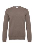 Structure O-Neck Knit Brown Lindbergh