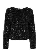 Onlconfidence L/S Sequin Bow Top Jrs Black ONLY