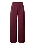 Slflaurina Mw Wide Pant B Burgundy Selected
