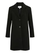 Viclaudia Button Coat - Noos Black Vila
