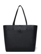 Pebbled Leather Large Cameryn Tote Bag Black Lauren Ralph Lauren