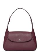 Crosshatch Medium Schylar Shoulder Bag Burgundy Lauren Ralph Lauren