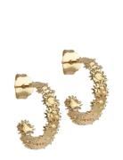 Sunshine Wreath Hoops Gold Enamel Copenhagen