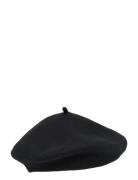 Script-Logo Felted Wool Beret Black Lauren Ralph Lauren