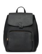 Pebbled Leather Medium Cameryn Backpack Black Lauren Ralph Lauren
