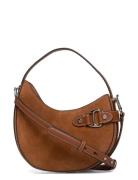 Suede Small Tasha Crossbody Bag Brown Lauren Ralph Lauren