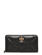 Kira Diamond Quilt Zip Continental Wallet Black Tory Burch