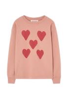 Hearts  Dof Lonf Sleeve T-Shirt Pink THE ANIMALS OBSERVATORY