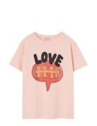 Love Rooster T-Shirt Pink THE ANIMALS OBSERVATORY