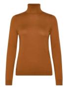 Silk-Blend Turtleneck Sweater Brown Lauren Ralph Lauren