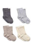 Sock 4P Rib Solid Patterned Lindex