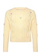 Sweater Pointelle Flowers Yellow Lindex