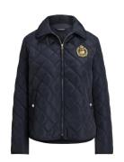 Crest-Patch Diamond-Quilted Jacket Navy Lauren Ralph Lauren