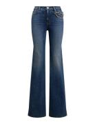 Chain-Trim High-Rise Flare Jean Blue Lauren Ralph Lauren