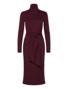 Tie-Front Turtleneck Dress Red Lauren Ralph Lauren
