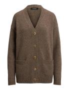 Wool-Blend V-Neck Cardigan Brown Lauren Ralph Lauren