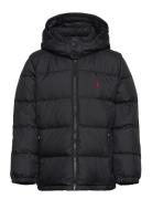 Ripstop Down Hooded Jacket Black Ralph Lauren Kids