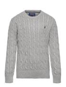 Cable-Knit Cotton Sweater Grey Ralph Lauren Kids