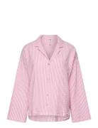 Pyjama Shirt Seersucker Pink Lindex