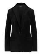 Stretch Velvet Blazer Black Lauren Ralph Lauren