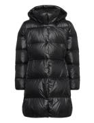 Down Hooded Long Jacket Black Ralph Lauren Kids