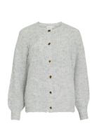 Vilampe O-Neck L/S Knit Cardigan-Noos Grey Vila