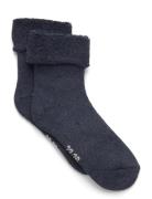 Cozy Velour Socks Navy Minymo