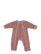 Jumpsuit W. Zipper, Bouclé Merino Wool, Rose Pink Smallstuff