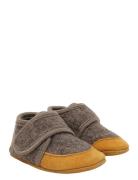 Wool Slippers W. Suede Brown En Fant
