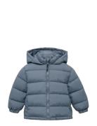 Hooded Liner Quilted Coat Blue Mango