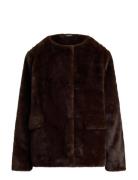 Faux-Fur Coat Brown Lauren Ralph Lauren