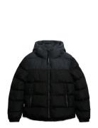 Colourblock Hooded Puffer Jkt Black Superdry Sport