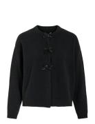 Vibrianna O-Neck L/S Bow Knit Cardigan Black Vila