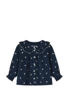 Dolly Dot Blouse Navy Fliink