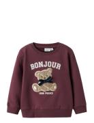 Nmfrear Ls Sweat Bru Burgundy Name It