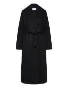 Shawl Collar Coat Black Bubbleroom